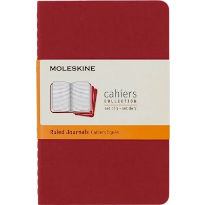 Afbeelding van Moleskine Cahier Pocket Ruled Red Cover P. 3 stuks