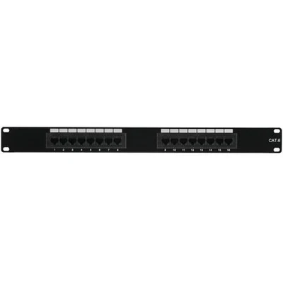 Afbeelding van Patchpanel 19 INCH 1U 16 Poorten CAT 6 UTP
