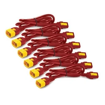 Afbeelding van APC Power Cord Kit 6 ea Locking C13 naar C14 1,2 m Rood