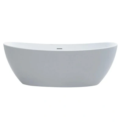 Afbeelding van Best Design Orto vrijstaand bad 180x85x64cm inclusief sifon solid surface Mat wit