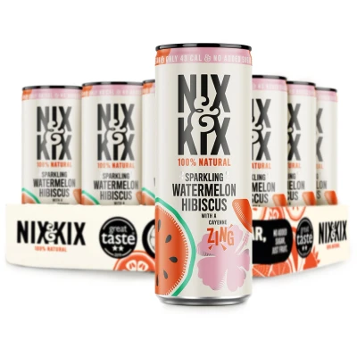 Afbeelding van Nix &amp; Kix Watermelon Hibiscus Blik (24x 250ml)