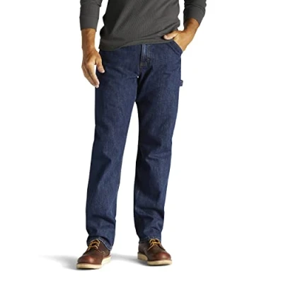 Afbeelding van Lee Heren losse pasvorm rechte been timmerman jeans, Retro Steen, 30W / 34L