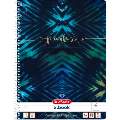 Afbeelding van Herlitz Spiraalblok A4 80 vellen liniatuur 27 motief New Batik Fearless
