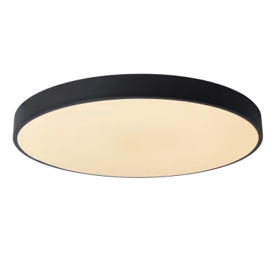 Afbeelding van Lucide UNAR Plafonnière Ø 60 cm LED Dimb. 1x60W 2700K 3 StepDim Zwart