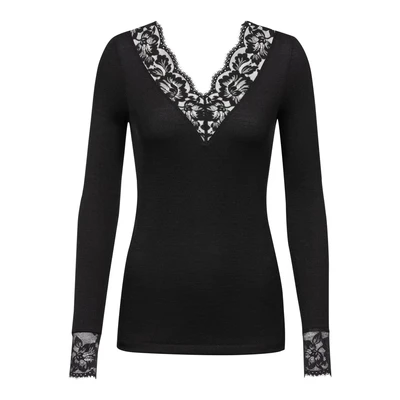 Afbeelding van mey Langarm Serie LOVE Hemd, Dames, Maat: 46/48, Schwarz