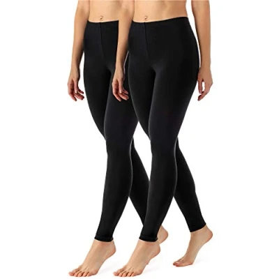 Afbeelding van Merry Style MS MS10 143 LE 2Pack Dames Leggings Sport Vrijetijdsbroek 2 Pak Lang Viscose Sporbroek Yogabroek Zwart/Zwart M