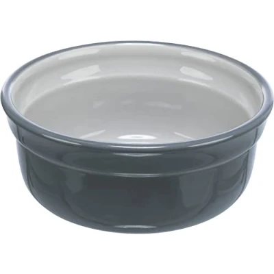 Afbeelding van Trixie voerbak drinkbak keramiek grijs / lichtgrijs 13x13 cm 250 ml 4 st