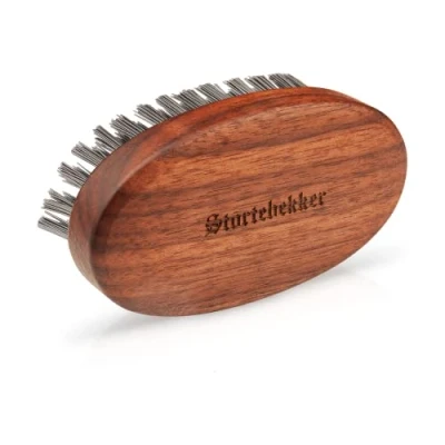 Afbeelding van Störtebekker® Premium baardborstel, Made in Germany, ontwart de baard en brengt hem vorm, voorkomt jeuk, duurzame BioniFil borstelharen, notenhout, Beard Brush