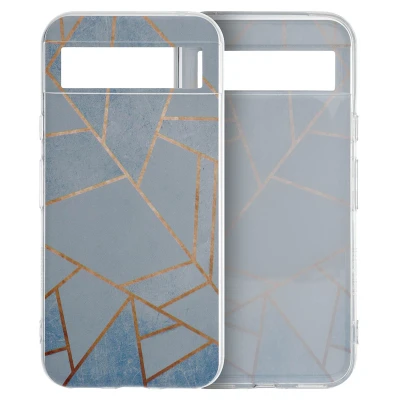 Afbeelding van Google Pixel 8a Hoesje Siliconen en TPU (zacht) iMoshion Softcase/Backcover Blauw Telefoonhoesje