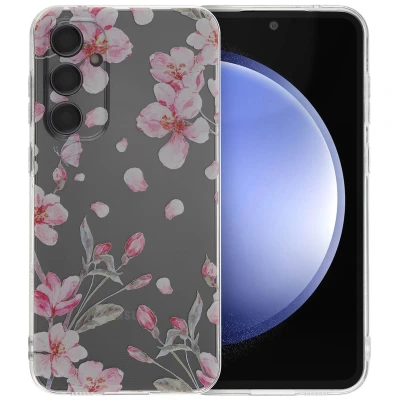 Afbeelding van Samsung Galaxy A25 Hoesje Siliconen en TPU (zacht) iMoshion Softcase/Backcover Blossom Watercolor Telefoonhoesje