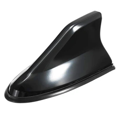 Afbeelding van Viviance Universele dakantenne voor op het autodak, AM FM radio ontvangst, decoratieve haaienvin, zwart