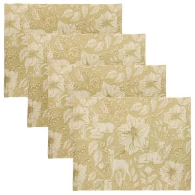 Afbeelding van Paoletti Gouden Stag Set van 4 Feestelijke Placemats