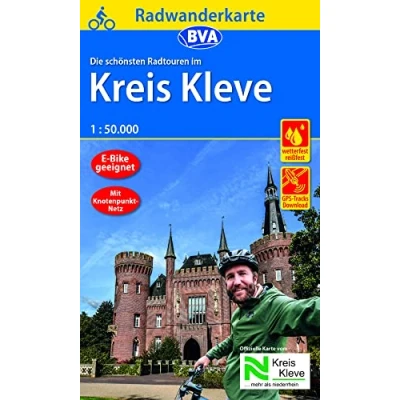 Afbeelding van Radwanderkarte BVA Die schönsten Radtouren im Kreis Kleve 1:50.000, reiß und wetterfest, GPS Tracks Download