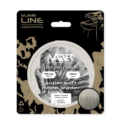 Afbeelding van Vagner Super Soft Mono Nylon Leader Clear 1.0mm (55kg) (50m) Leaders