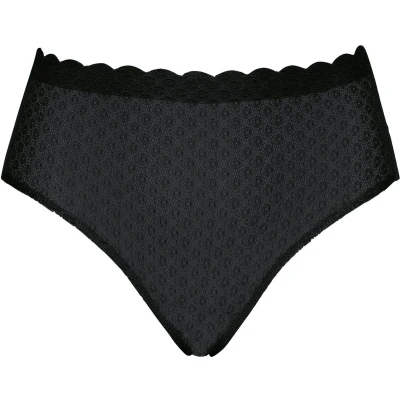 Afbeelding van Sloggi Women ZERO Feel Lace High Waist Brief hoge dames slip kant zwart Maat: XS