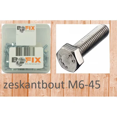 Afbeelding van Bofix Zeskantbout M6x45 (25 stuks)