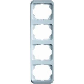 Afbeelding van Busch Jaeger BJ 4 voudig afdekraam verticaal studiowit glans 1734 24G