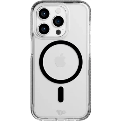 Afbeelding van tech21 Evo Crystal hoesje voor iPhone 15 Pro Compatibel met MagSafe Impact Protection Case Grafiet Zwart