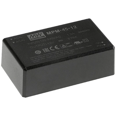 Afbeelding van Mean Well MPM 45 12 AC/DC printnetvoeding V/DC W