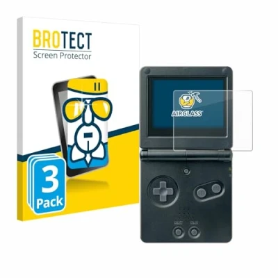 Afbeelding van BROTECT Glas Screen Protector voor Nintendo Gameboy Advance GBA SP (3 Stuks) Schermbeschermer [9H Hardheid, Beschermglas Folie niet Gehard Glas]