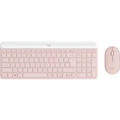 Afbeelding van Logitech MK470 Slim Combo toetsenbord Inclusief muis RF Draadloos QWERTY US International Roze