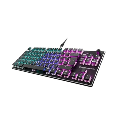 Afbeelding van Turtle Beach Vulcan TKL Compact RGB mechanisch gamingtoetsenbord, AIMO led achtergrondverlichting per toets, lineaire titanium schakelaars, aluminium bovenplaat, multimedia wiel, zwart