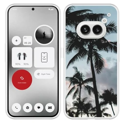 Afbeelding van Cazy Hoesje geschikt voor Nothing Phone (2a) / Plus Siliconen Palmtrees