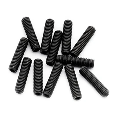 Afbeelding van Musiclily Pro Metrische M3X12mm Staal Zadel Hoogte Schroeven voor Import Strat Tele stijl Elektrische Gitaar Brug, Zwart(Set van 12)