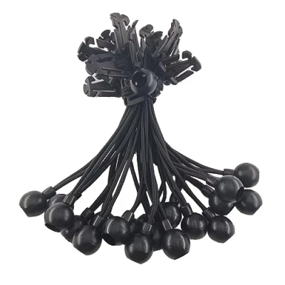Afbeelding van 20 stuks spanrubber met bal, rubberen spanners, zeilspanners tentrubbers, spanrubbers kogel voor partytenten, dekzeilen