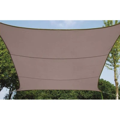 Afbeelding van Schaduwdoek vierkant Perel 5 x meter (Waterafstotend, Taupe)
