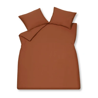 Afbeelding van Vandyck Washed Cotton Dekbedovertrek Rusty Brown 1 persoons (140x200/220 + Sloop)