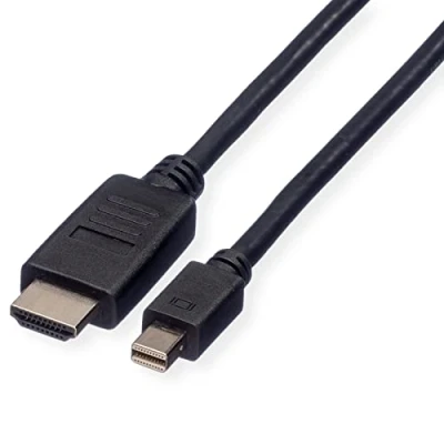 Afbeelding van ROLINE Mini DisplayPort Kabel, DP HDMI, M/M, zwart, 3 m