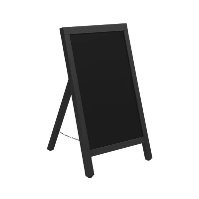 Afbeelding van BRASQ Krijtstoepbord Zwart 55x 85 CM Krijtbord Reclamebord Stoepbord Enkelzijdig voor Binnen en Buiten Horeca