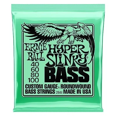 Afbeelding van Ernie Ball EB2841 40 100 Hyper Slinky Nickel Wound Snarenset voor 4 string basgitaar