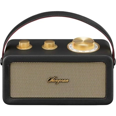 Afbeelding van Sangean RA 101 Black Gold draagbare FM radio met bluetooth en aux speaker oplaadbaar zwart goud