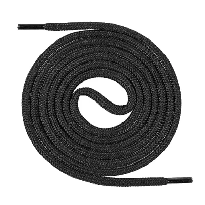 Afbeelding van Mount Swiss Ronde premium veters voor werkschoenen, wandelschoenen en trekkingschoenen polyester ø 4,5 mm zeer scheurvast kleur: zwart, lengte: 110 cm.