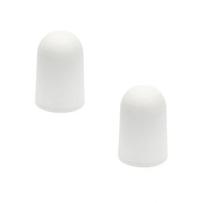 Afbeelding van sossai® 2 x deurstopper NTS Model: Toni Hoogte: 44 mm Ø: 30 Kleur: wit Voor schroeven (incl. bevestigingsmateriaal) Vloerbevestiging en wandbevestiging