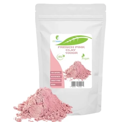 Afbeelding van Franse roze klei 100 gr DIY gezichtsmaskers, lichaamsmaskers, haarmaskers, zachte peelings en scrubs, zeep maken, anti aging huidversteviging, natuurlijk chemicaliënvrij