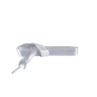 Afbeelding van Satijn Lint Schoenveters voor Sneakers, Sportschoenen en Casual Schoenen, Kwaliteit Duurzaam, Diverse Kleuren Lengtesleuren, door Kaps, 1 paar (90 cm 36 inch 5 tot 6 ogen Zilver)