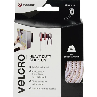 Afbeelding van VELCRO® VEL EC60242 Klittenband Om vast te plakken Haak en lusdeel, Extra sterk (l x b) 1000 mm 50 Wit 1 m
