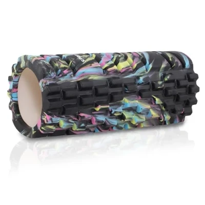 Afbeelding van Springos Foam Roller Massage Trigger Point Fitness Medium Hardheid 33 cm Zwart/Blauw/Roze/Geel