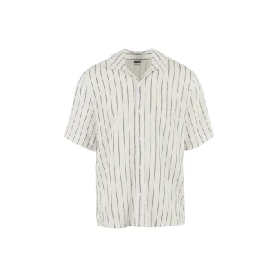 Afbeelding van Urban Classics Overhemd, Heren, Maat: 5XL, Offwhite black