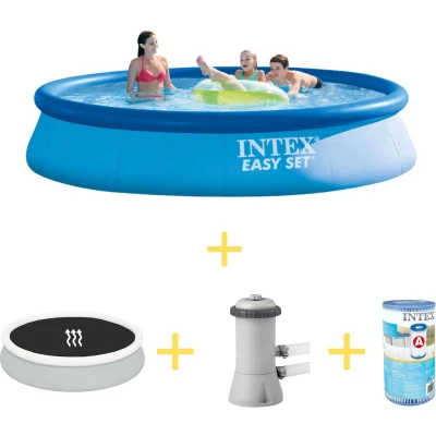 Afbeelding van Intex Zwembad Easy Set 396 x 84 cm Inclusief Solarzeil, Filterpomp &amp; Filter