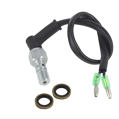 Afbeelding van Qiilu Universele Motorfiets Achterste Set Hydraulische Remlicht Schakelaar met Wasmachines M10x1 Standaard
