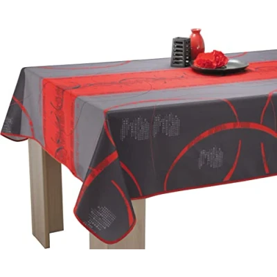 Afbeelding van Tafelkleed, vuilafstotend, rood grootte: rechthoekig, 150 x 300 cm