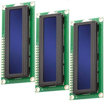 Afbeelding van AZDelivery 3 x HD44780 1602 LCD module Blauwe weergave 2x16 tekens Inclusief E Book!