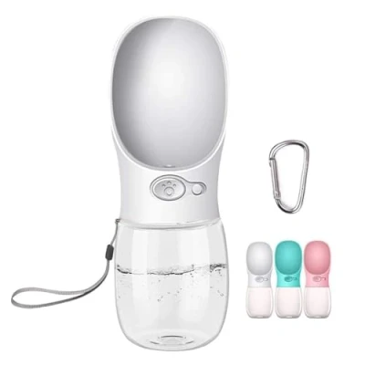 Afbeelding van COTOP draagbare hondenfles, antibacteriële waterdispenser voor huisdierenvoer Dog Proof Travel Dogs Drink Feeding Bottle Bowl, Pet Outdoor Drinking Cup 350ml (wit)