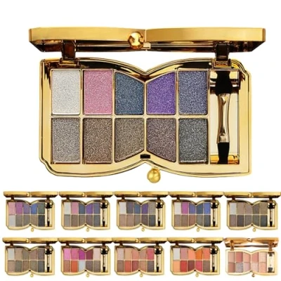 Afbeelding van 10 Colors Sparkle Shimmer Eyeshadow Palette, Glitter Professional Makeup Palette (02#)