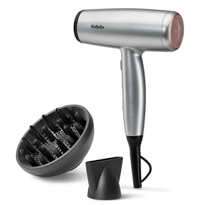 Afbeelding van BaByliss Cosmos Föhn D580DE Krachtige Haardroger met Diffuser Lichtgewicht Ionisch functie voor minder pluizig haar 3 temps plus Cool Shot Compleet Blaasmond