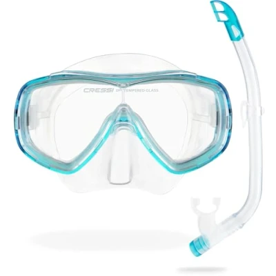 Afbeelding van Cressi Ondina VIP jr combo set Snorkelset voor kinderen, standaard, meerkleurig